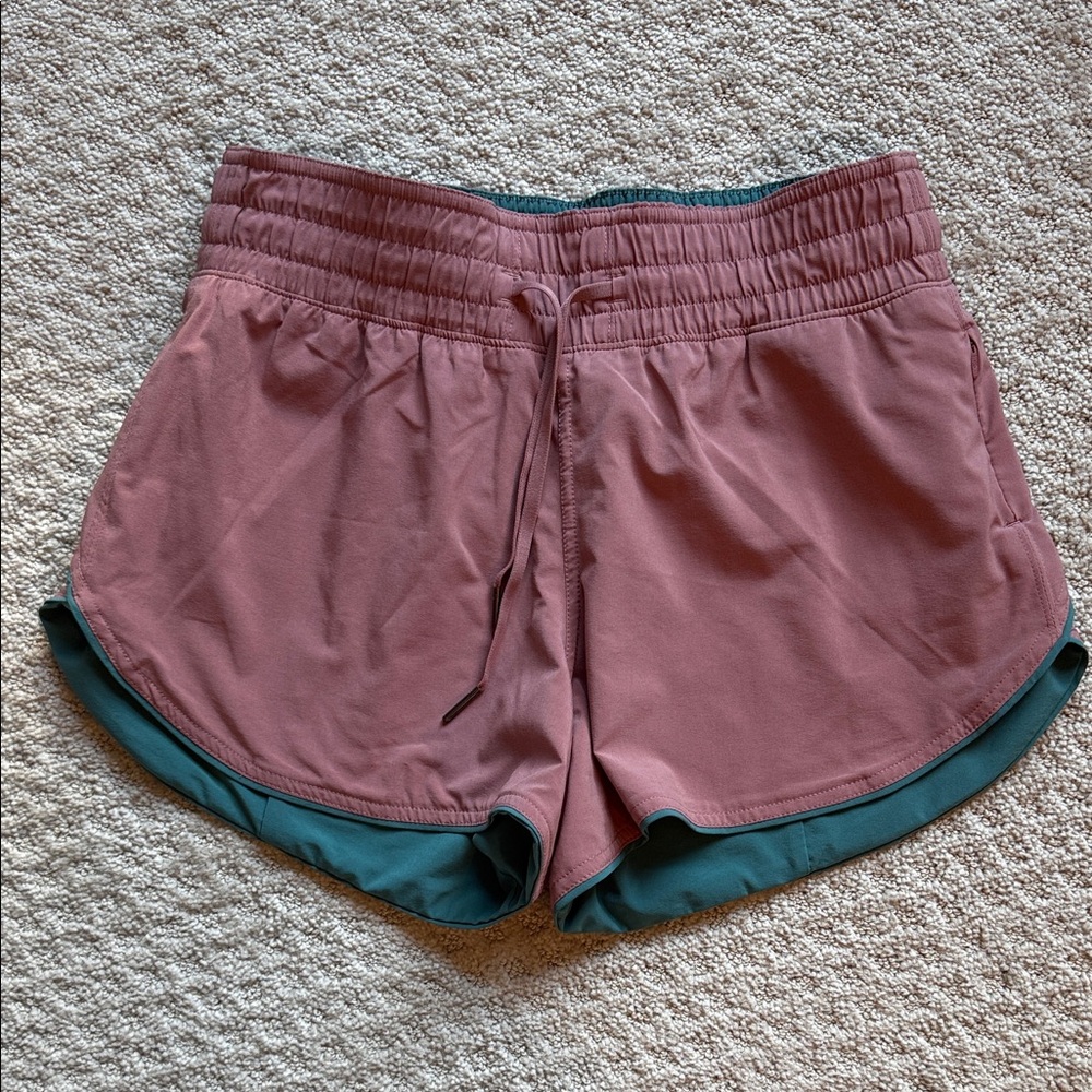 lululemon athletica Pink and Green Athletic Shorts